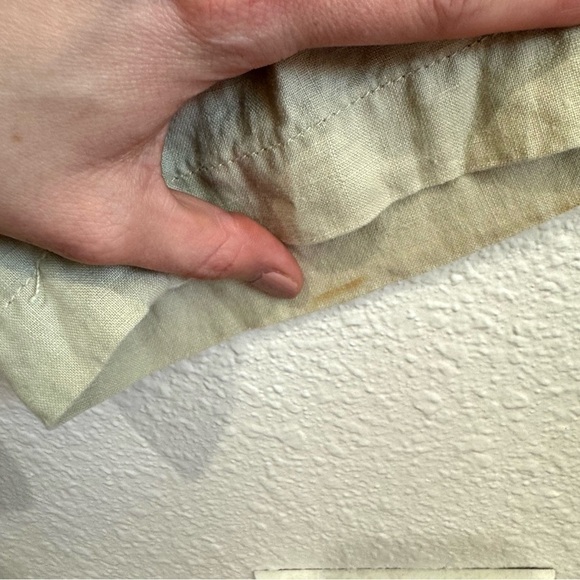 VTG Express Women's XL 100% Linen Pants Trouser Wide Leg Minimal Coastal Tan - Picture 11 of 11